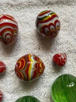 11 Murano Vintage Original Fancy Glass Eggs Hand Blown Plus Get 5 FREE Read