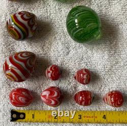 11 Murano Vintage Original Fancy Glass Eggs Hand Blown Plus Get 5 FREE Read