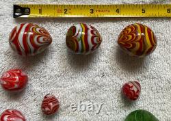 11 Murano Vintage Original Fancy Glass Eggs Hand Blown Plus Get 5 FREE Read