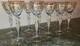 11 Stunning Murano Venetian Hand Painted Blue Blown Glass Gold Stem Wine Glasses