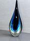 11Large Hand Blown Solid Glass Murano Art Sculpture Abstract Teardrop