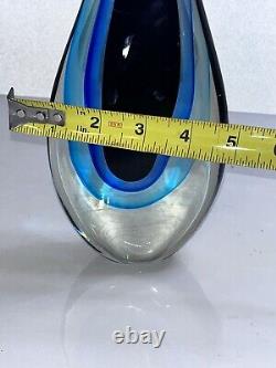 11Large Hand Blown Solid Glass Murano Art Sculpture Abstract Teardrop