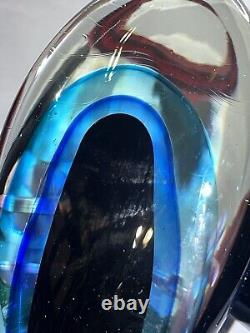 11Large Hand Blown Solid Glass Murano Art Sculpture Abstract Teardrop