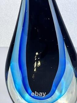 11Large Hand Blown Solid Glass Murano Art Sculpture Abstract Teardrop