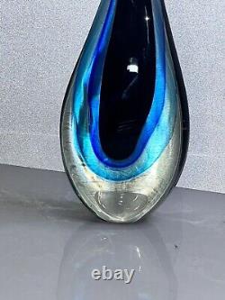 11Large Hand Blown Solid Glass Murano Art Sculpture Abstract Teardrop