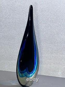 11Large Hand Blown Solid Glass Murano Art Sculpture Abstract Teardrop