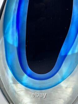 11Large Hand Blown Solid Glass Murano Art Sculpture Abstract Teardrop