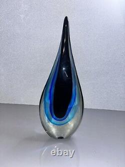 11Large Hand Blown Solid Glass Murano Art Sculpture Abstract Teardrop