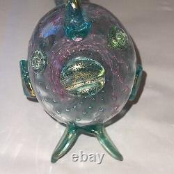 11x7 Murano Hand Blown Art Glass Fish Sculpture, Di-Pi, Tropical Fish, Italy