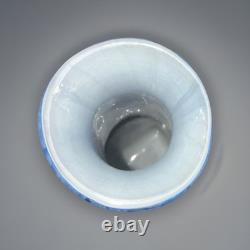 12.5 Hand Blown Art Glass Vase-4.6lbs-Murano Style Millefiori Polished Pontil