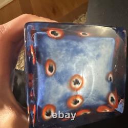12.5 Hand Blown Art Glass Vase-4.6lbs-Murano Style Millefiori Polished Pontil