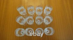 12-Maestri Muranesi Italian Murano Wine Glasses Hand Blown Cut Crystal MUR23