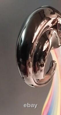 13 MURANO Style Art Glass Pelican Figurine Colorful Striped Hand Blown N. Mint