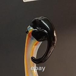 13 MURANO Style Art Glass Pelican Figurine Colorful Striped Hand Blown N. Mint