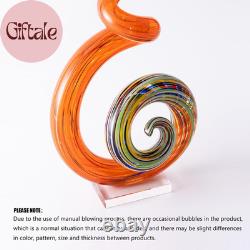 15 Tall Hand-Blown Murano-Style Glass Sculpture Statues Art Ornament Statue Fig