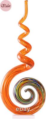 15 Tall Hand-Blown Murano-Style Glass Sculpture Statues Art Ornament Statue Fig