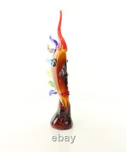 17,2 MOON FACE Murano picasso Style Glass STATUE multicolor Hand Blown Art jeb