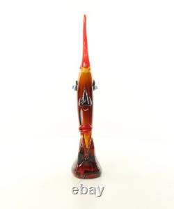17,2 MOON FACE Murano picasso Style Glass STATUE multicolor Hand Blown Art jeb