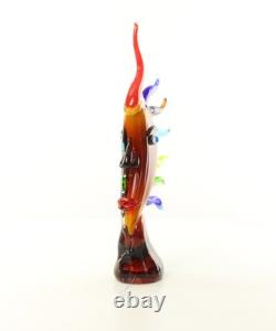 17,2 MOON FACE Murano picasso Style Glass STATUE multicolor Hand Blown Art jeb