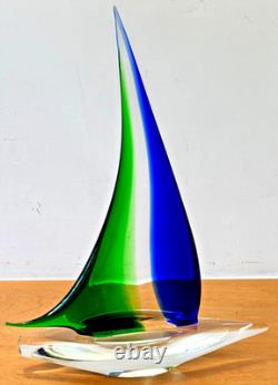 17 Oggetti Murano Italy Studio Art Glass Sailboat Sculpture Figurine Vtg Mcm