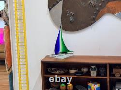 17 Oggetti Murano Italy Studio Art Glass Sailboat Sculpture Figurine Vtg Mcm