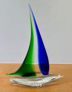 17 Oggetti Murano Italy Studio Art Glass Sailboat Sculpture Figurine Vtg Mcm