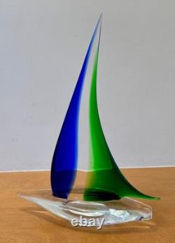 17 Oggetti Murano Italy Studio Art Glass Sailboat Sculpture Figurine Vtg Mcm
