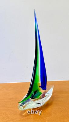 17 Oggetti Murano Italy Studio Art Glass Sailboat Sculpture Figurine Vtg Mcm