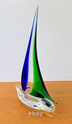 17 Oggetti Murano Italy Studio Art Glass Sailboat Sculpture Figurine Vtg Mcm