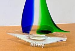17 Oggetti Murano Italy Studio Art Glass Sailboat Sculpture Figurine Vtg Mcm