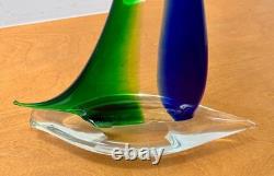17 Oggetti Murano Italy Studio Art Glass Sailboat Sculpture Figurine Vtg Mcm