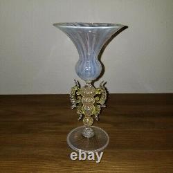 1800's Venetian Glass Vase Tasa by Salviati