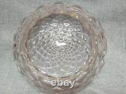 1930's Murano Italy Diamond Optic Light Purple withGold Fleck Bowl Vase Hand Blown