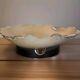 1950's Large Murano Hand Blown Pink Opaline Clam Glass Footed Dish