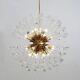 1950's Mid Century Hand Blown Italian Murano Glass Crystal Dandelion Chandelier