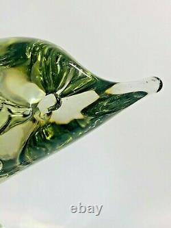 1950s Monumental Pilgrim Glass Roberto Moretti Murano Signed Dolphin Fish 13 lbs