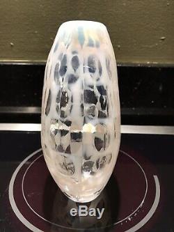 1960s MCM Venini White Occhi Vase Attributed to Tobia Scarpa Murano Italy