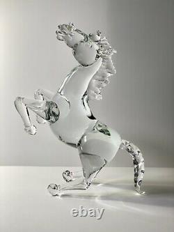 1960s Renato Anatra Signed Murano Italy Art Glass Rearing Stallion or Horse 15T