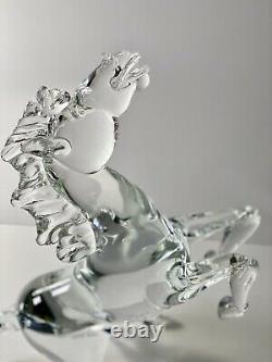 1960s Renato Anatra Signed Murano Italy Art Glass Rearing Stallion or Horse 15T