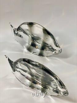 1970s Livio Seguso for Seguso AV Murano Italy Modernistic Pair of Tropical Fish