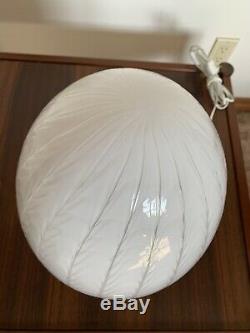 1970s Maestri Murano Egg Glass Table Lamp