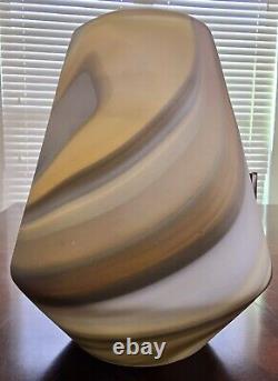 1970s Murano Hand Blown Glass Vase Beautiful Organics Undulating Throughout