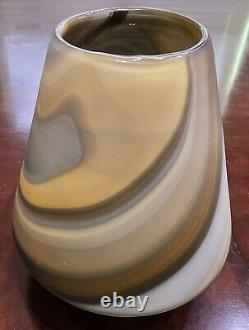 1970s Murano Hand Blown Glass Vase Beautiful Organics Undulating Throughout