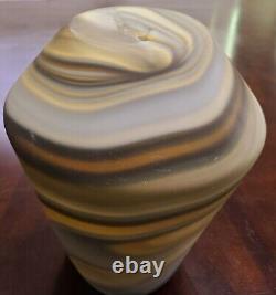 1970s Murano Hand Blown Glass Vase Beautiful Organics Undulating Throughout