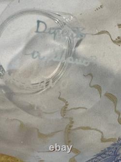 1998 Hand Blown & Signed MURANO Glass Pitcher withPainted Sea Life Scene