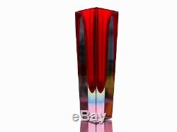 19cm Murano Sommerso Uranium & Alexandrite Multi Sommerso Space Age Vase