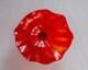 1PC Hand Blown Glass Plate Swirl Murano Style Home Wall Decor Plate Red D12