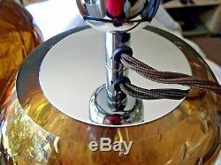 2 Heathfield Esme Garnet Hand-Blown Glass Table Lamp 45cm High Made In U. K