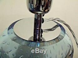 2 Heathfield Esme Sapphire Hand-Blown Glass Table Lamp 45cm High Made In U. K