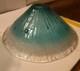 2 Murano Venetian Hand Blown Aqua Art Glass Hanging Light Lamp Shades 16'x6